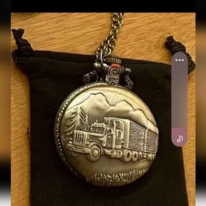 New truck trucking trucker quartz pocket watch